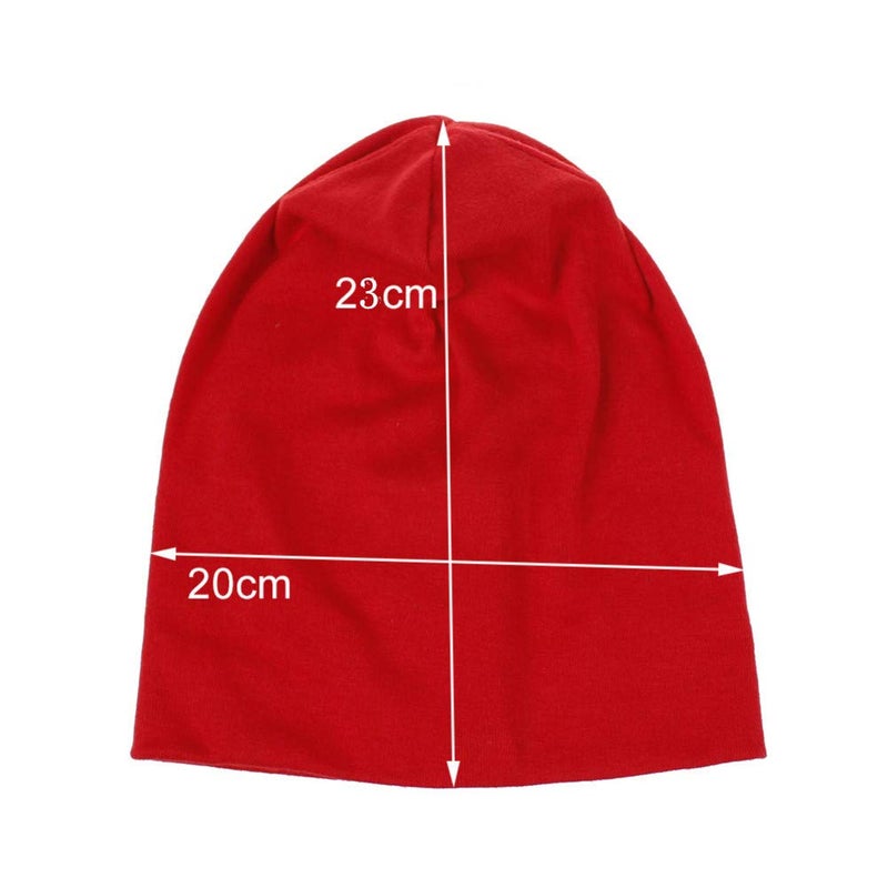 Qandsweet Baby Boy's Hat Kids Cool Knit Beanie Hats Toddlers Caps (Black Dark Grey Red White) - Image 3